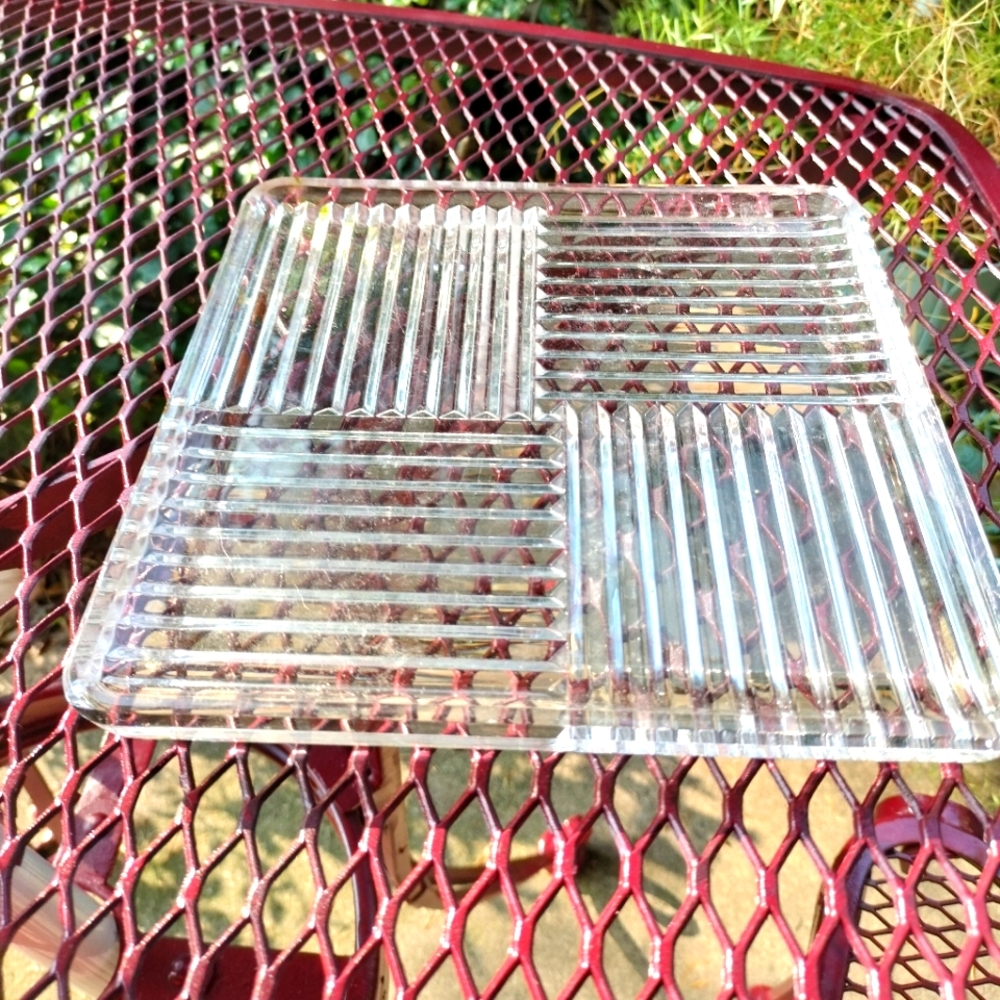 Vintage glass plate